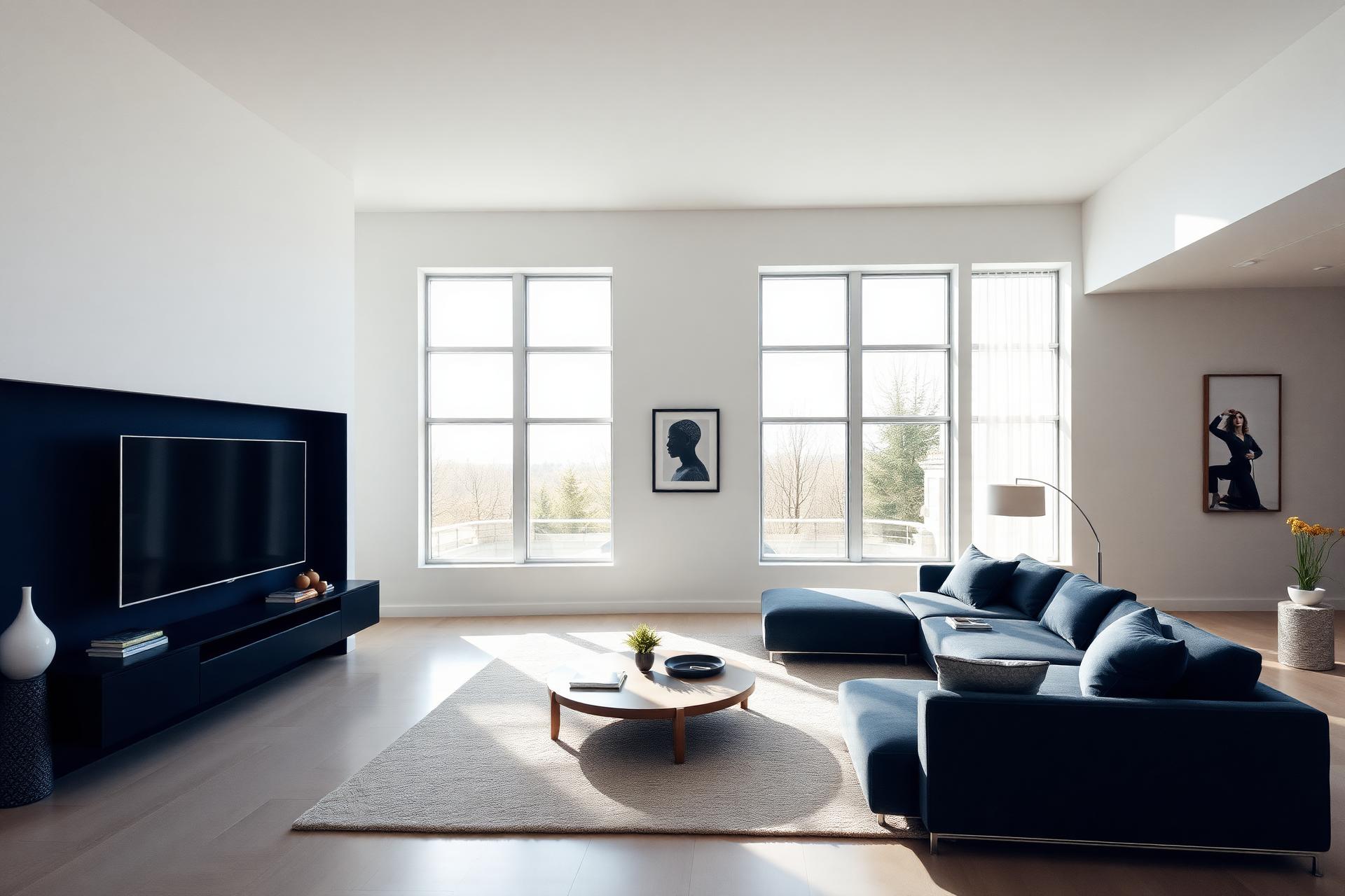 Modern interior with premium painted walls
