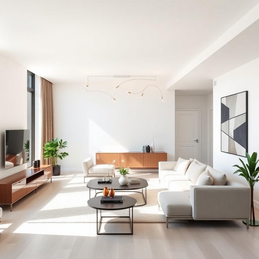Bright modern living space